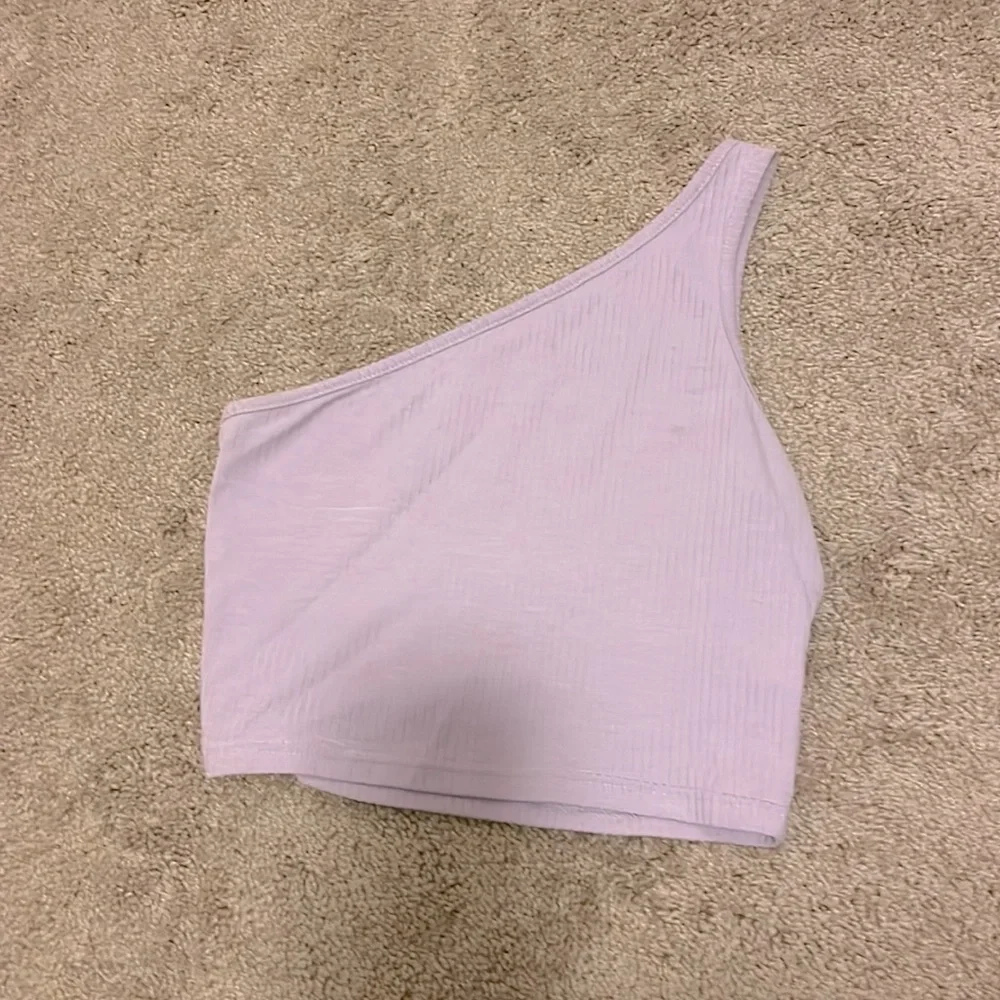 One Shoulder Ribbed Crop - Picture 1 of 1